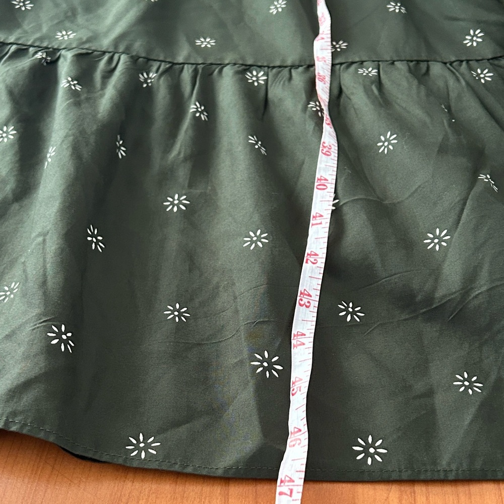 Madewell Olive Printed Tiered Maxi Dress - Picture 15 of 15
